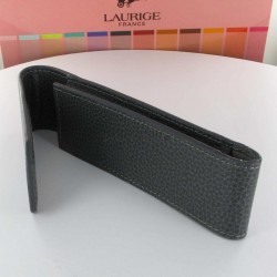 Etui Cuir Laurige® Gris 2 Stylos Aimanté