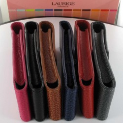 Etui Cuir Laurige® Noir 2 Stylos Aimanté