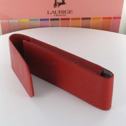 Etui Cuir Laurige® Rouge 2 Stylos Aimanté