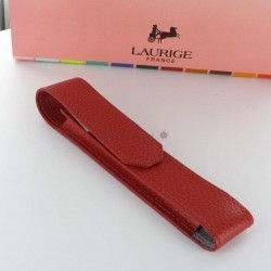 Etui Cuir Laurige® Rouge 1 Stylo Aimanté