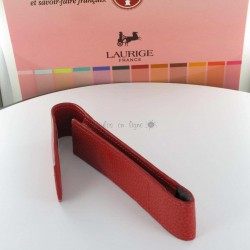 Etui Cuir Laurige® Rouge 1 Stylo Aimanté