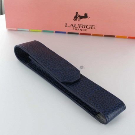 Etui Cuir Laurige® Marine 1 Stylo Aimanté