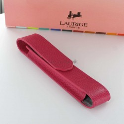 Etui Cuir Laurige® Fuchsia 1 Stylo Aimanté