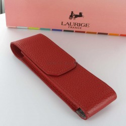 Etui Cuir Laurige® Rouge 2 Stylos Aimanté