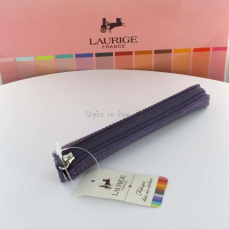 Etui-Trousse Cuir Laurige® Violine