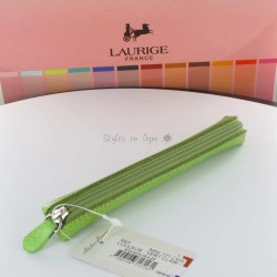 Etui-Trousse Cuir Laurige® Pistache