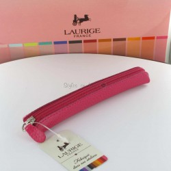 Etui-Trousse Cuir Laurige® Fuchsia