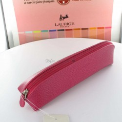 Trousse Cuir Laurige® Fuchsia