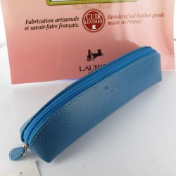 Trousse Cuir Laurige® Turquoise