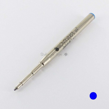 Pack de 2 Recharges BILLE BLEUE MOYENNE 0,7 mm (recharge générique/compatible) pour stylos MB.