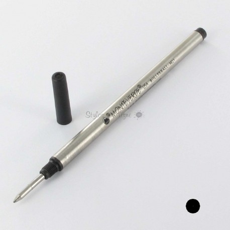Pack de 2 Recharges ROLLER NOIRE MOYENNE 0,7 mm (recharge générique/compatible) pour stylos MB.