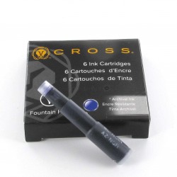 Cartouches d'encre Cross® Bleu-Noir (étui de 6)