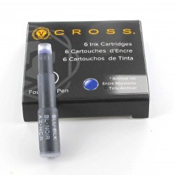 Cartouches d'encre Cross® Bleu-Noir (étui de 6)