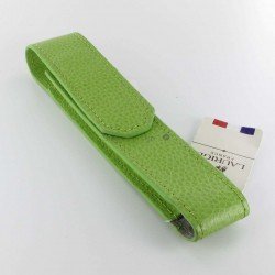 Etui Cuir Laurige® Pistache 1 Stylo Aimanté