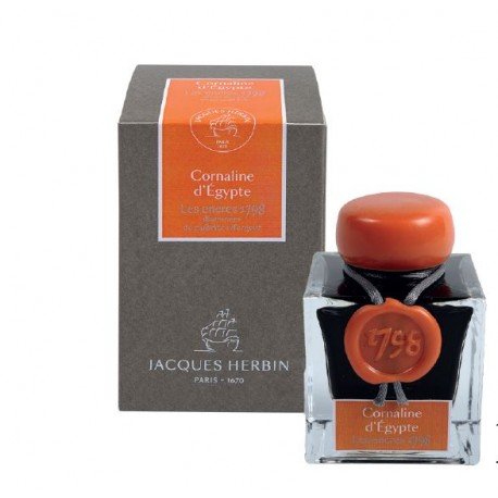 Flacon d'encre Cornaline d'Egypte 50 ml 1798  J. Herbin®