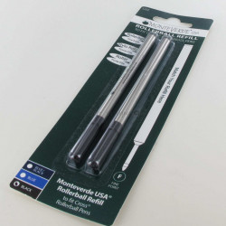 Lot de 2 Recharges Rollers Noires type Cross Monteverde® générique