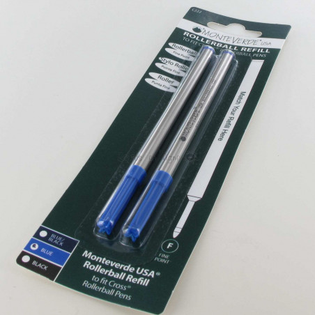 Lot de 2 Recharges Rollers Bleue type Cross Monteverde® générique