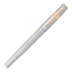 Stylo Plume Hugo Boss® Gear® Pinstripe Chromé Doré