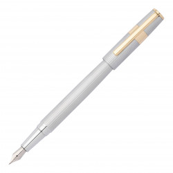 Stylo Plume Hugo Boss® Gear® Pinstripe Chromé Doré