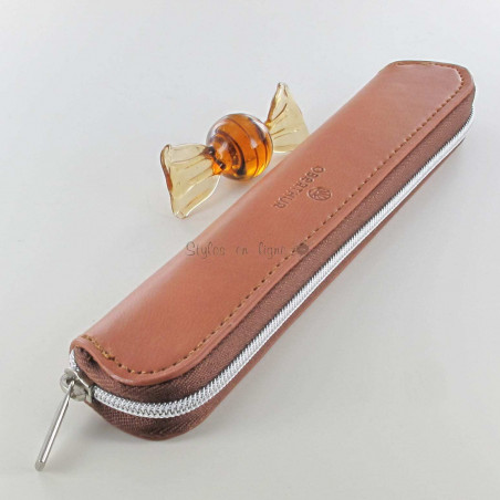 Etui/Trousse à Stylo Oberthur® Move Cognac