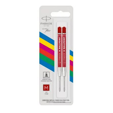 Lot de 2 Recharge Bille Rouge Moyenne Parker®