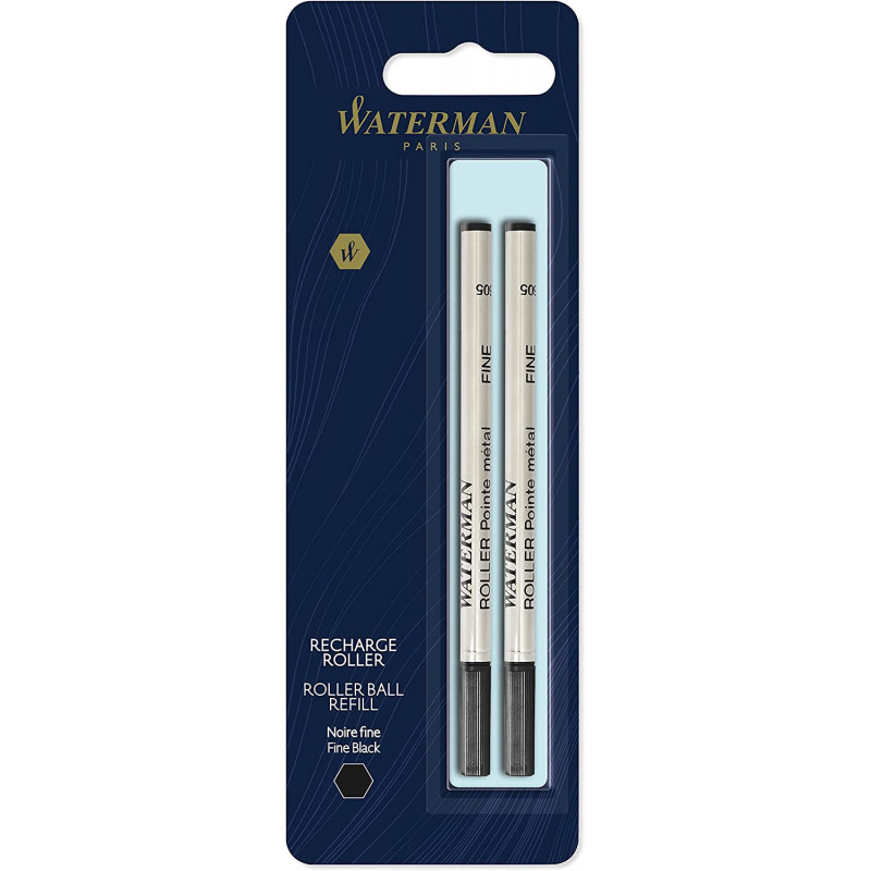 Lot de 2 Recharges Rollers Noires Waterman®