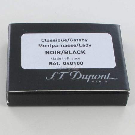 Cartouches "Classique" Noires boite de 6 ST Dupont® Anciens stylos