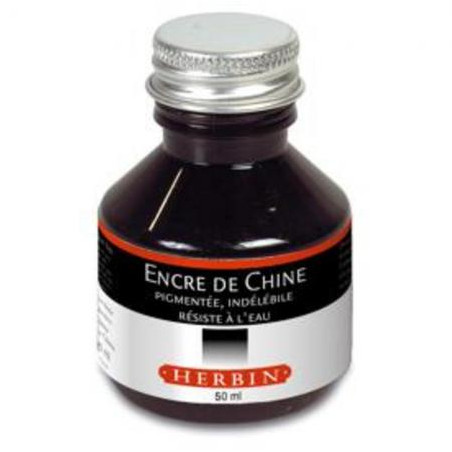 Flacon d'encre de Chine J.Herbin 50ml Noire