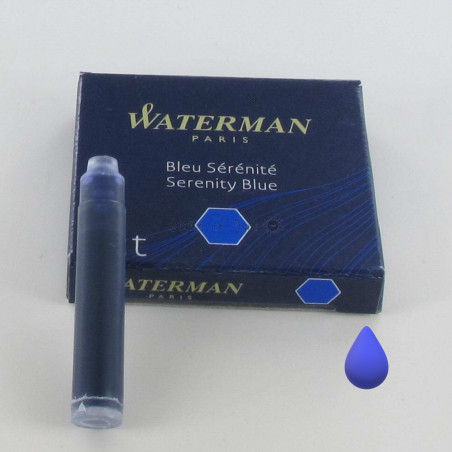 Cartouches Bleues Effaçables Courtes boite de 6 Waterman®