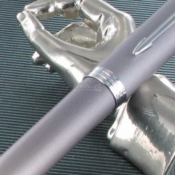 Stylo plume (M) Parker IM Writing Rituals, Gris dégradé et Chromé