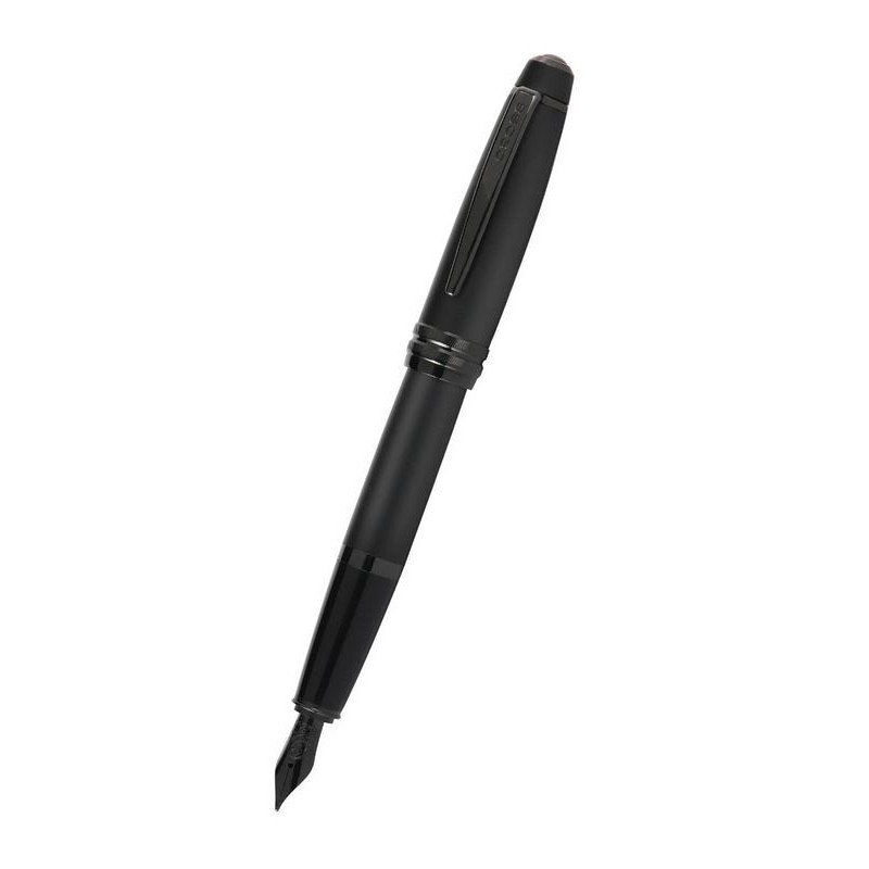 Stylo Plume Cross® "Bailey" laqué noir mat (Plume moyenne) Stylo Plume Cross® "Bailey" laqué noir mat (Plume moyenne)