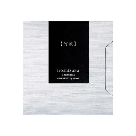 Cartouches d’encre Pilot Namiki Iroshizuku Take-Sumi – Noir charbon de bambou (boîte de 6)