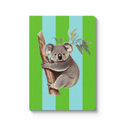 Carnet Koala rayé A6 à...