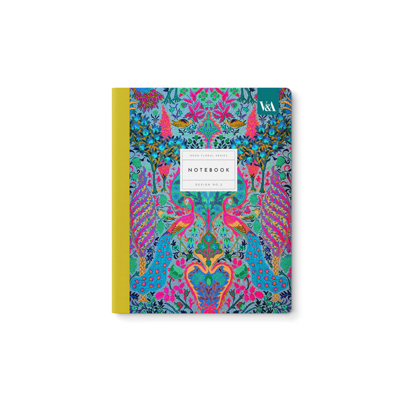 Carnet de notes à motif paon floral fluo ( 64 P ) OHH DEER® Carnet de notes à motif paon floral fluo ( 64 P ) OHH DEER®