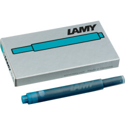 LAMY T10 turquoise – étui et cartouche, gros plan
