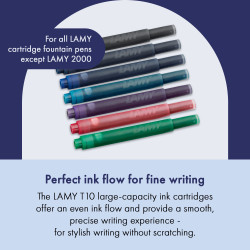 Cartouches LAMY T10 – palette de couleurs pour l’écriture créative - stylosenligne.com