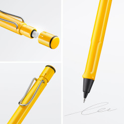 crayon-porte-mine-lamy-safari-jaune-aiguille-nettoyage