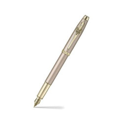 Vue en angle du stylo plume Sheaffer Paris motif fleur