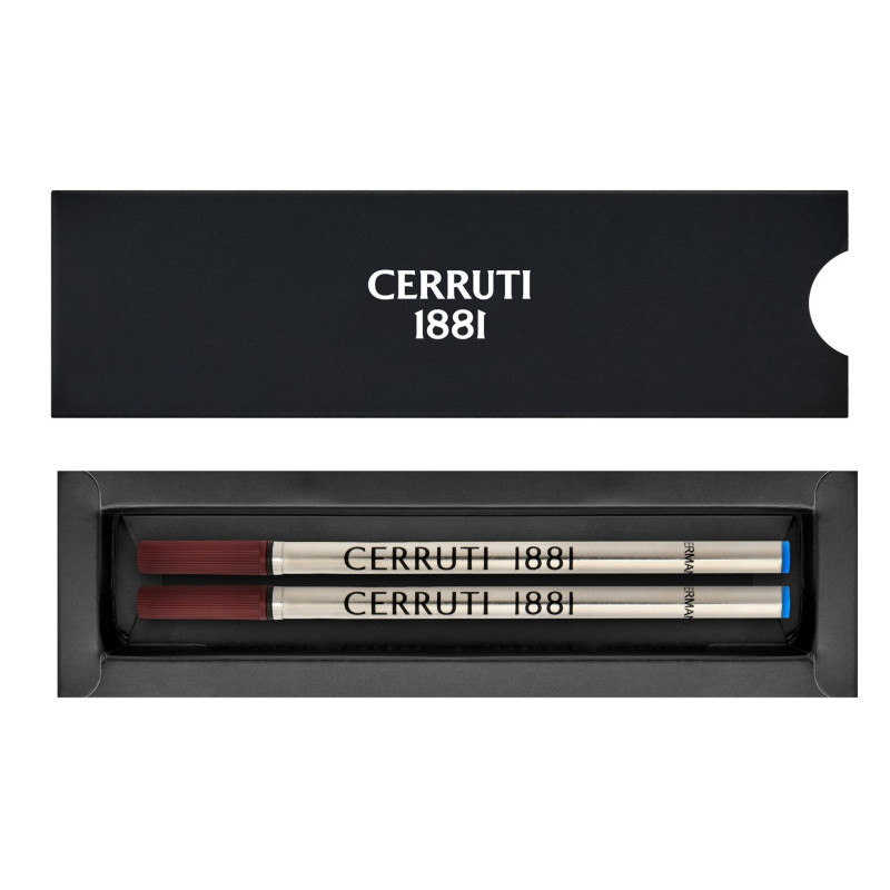 Recharge roller Cerruti 1881 encre bleue boîte ouverte