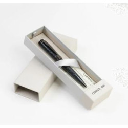 Stylo bille Cerruti 1881 gris anthracite présenté dans son coffret cadeau