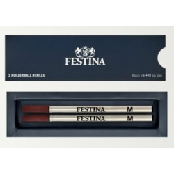 Deux recharges roller Festina noires taille M présentées dans leur coffret