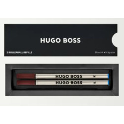 Deux recharges roller Hugo Boss bleues taille M présentées dans leur coffret