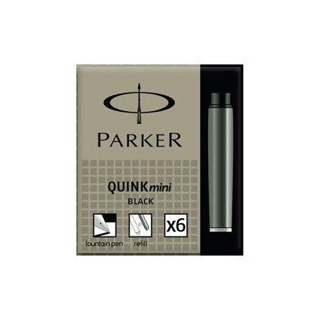 Cartouches petit format Noires Parker Quink- Boite de 5